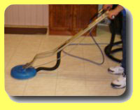 hi pressure steam cleaning of tiles to remove grease and dirt from tile grout and tile surface 
